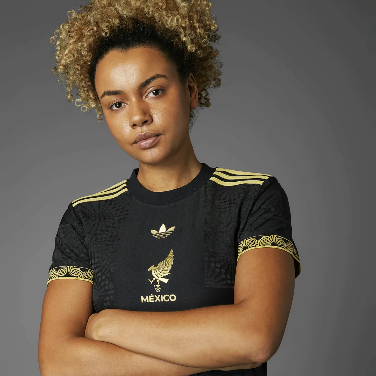 Playera Jersey México de Oro 2025 - Mujer Negro