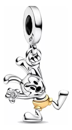 Charm Disney Mickey Mouse Retro Colgante Plata S925
