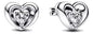 Aretes Modelo Boton Corazones Plata S925 Ale