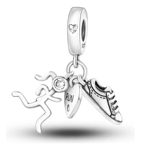 Charm Dije 100% Plata S925 Niña Corredora