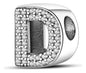 Charm de la Letra D con Brillantes Plata S925