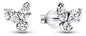 Aretes Modelo Broquel Racimo Flores Plata S925 Ale
