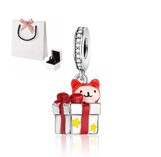 Charm Gatito en Regalo de Plata 925 – Dije adorable para pulseras tipo Pandora