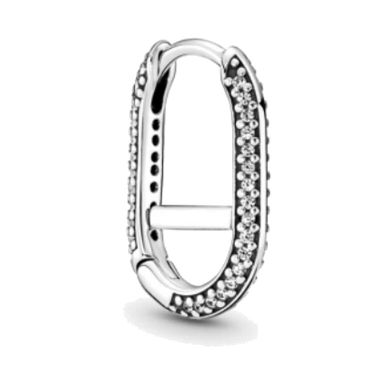 Aretes de aro de plata 925 con brillantes, joyería elegante para mujer, regalo especial