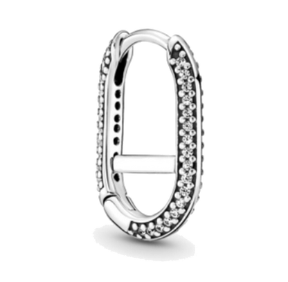 Aretes de aro de plata 925 con brillantes, joyería elegante para mujer, regalo especial