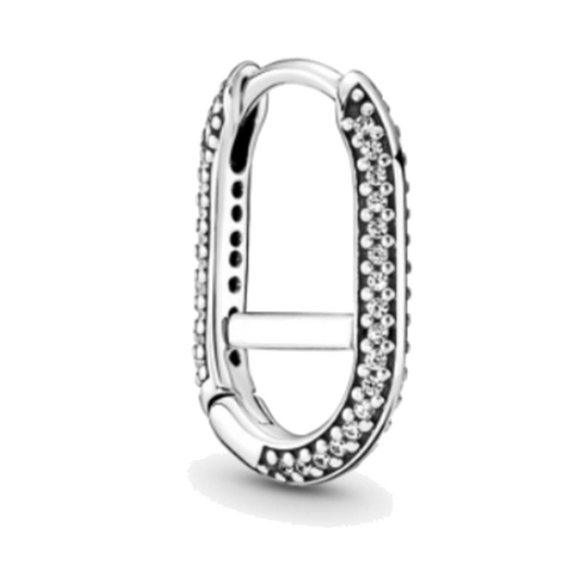 Aretes de aro de plata 925 con brillantes, joyería elegante para mujer, regalo especial